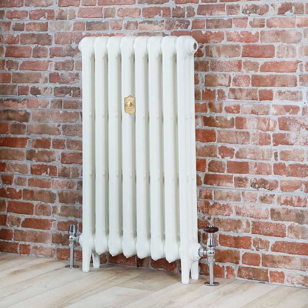 Radiateur En Fonte Blanc Cassé – Bon état – Dimensions : L135 X H70 X P13 Cm
