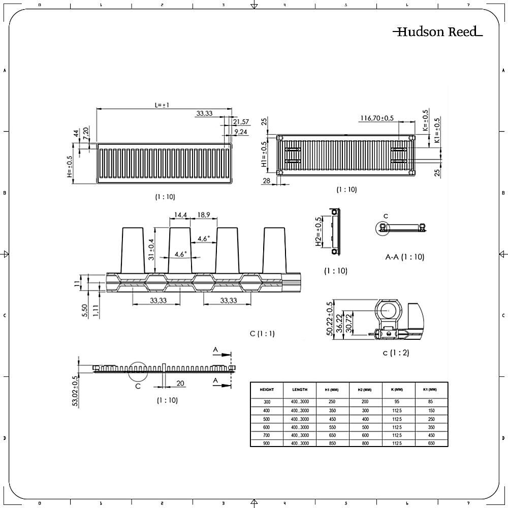 Radiateur à Panneaux Type 22 - Tailles Multiples
