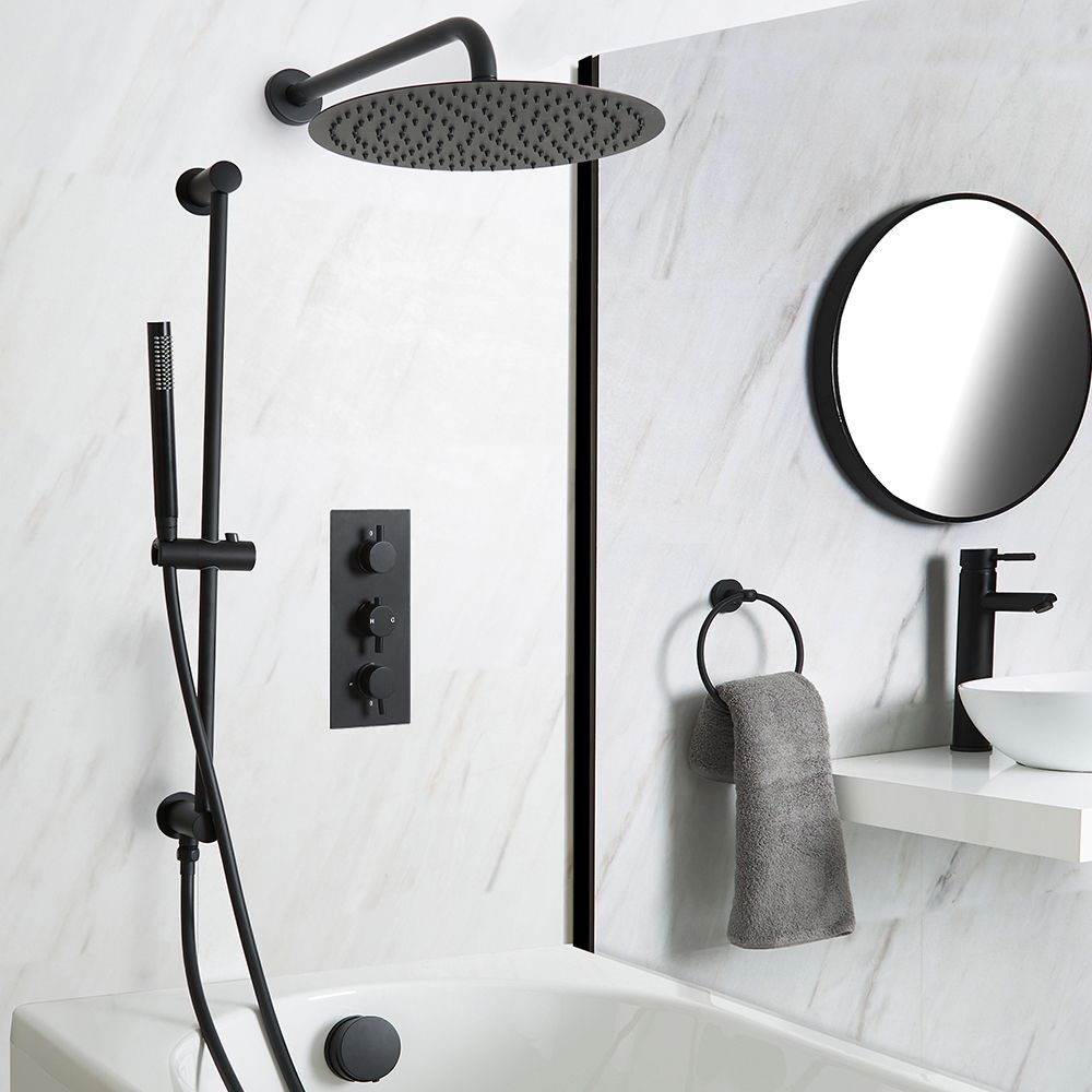Kit Douche Additionnel Pour Baignoire Pieds Griffes - Chromé - Robinet Trois Poignées - Modèle 11629