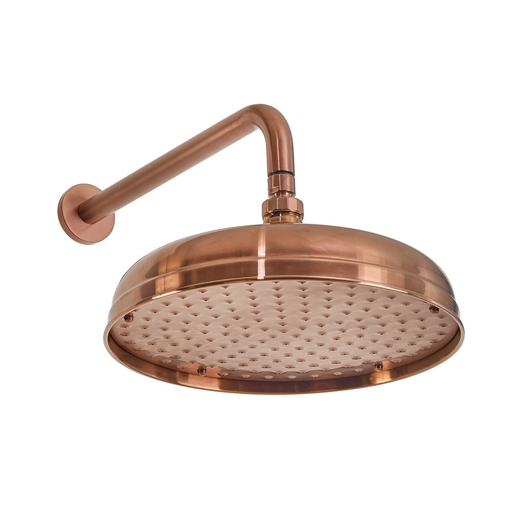 Bras De Douche Mural 33 Cm - Acier Inoxydable Et Laiton Chromé - Pour Installer Un Pommeau De Douche Pluie