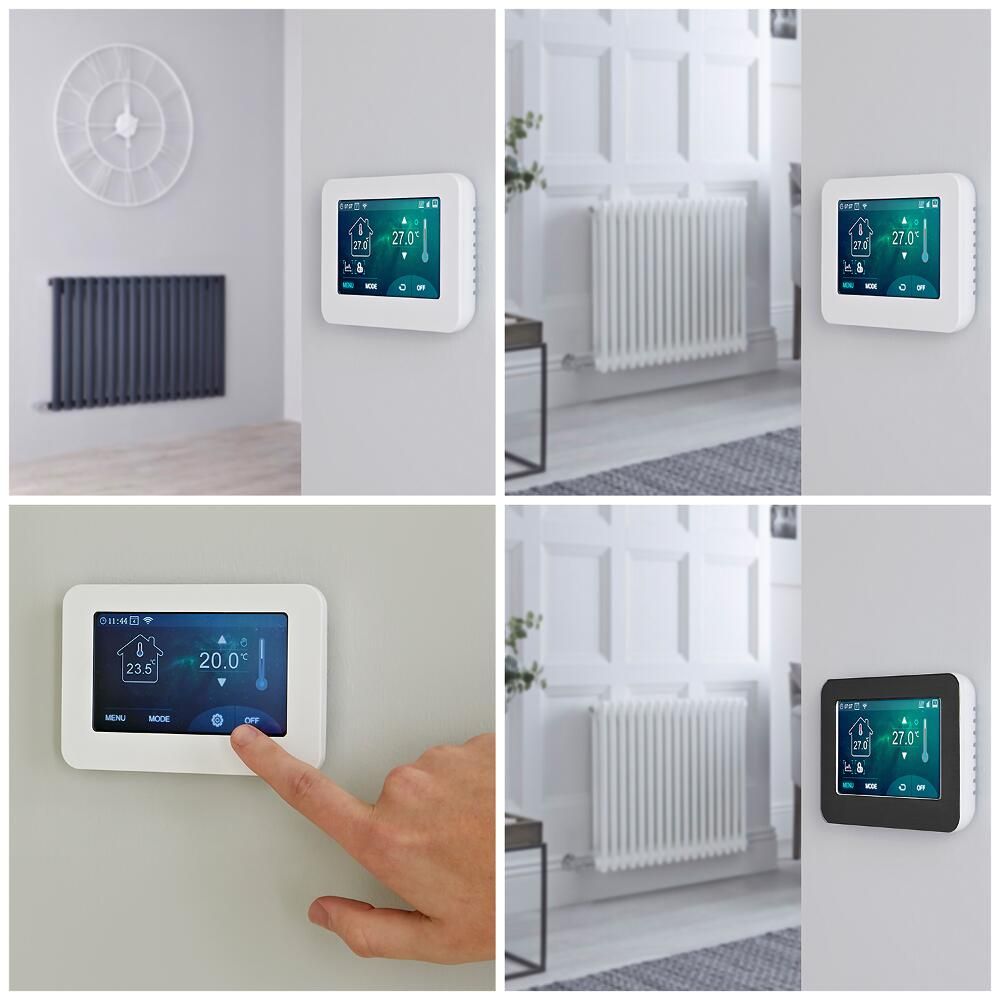 Élément Chauffant Intelligent WiFi Pour Radiateur/sèche-serviettes - Contrôle Via App, Programmation, écran Tactile, 300W (filetage 1/2") - 9