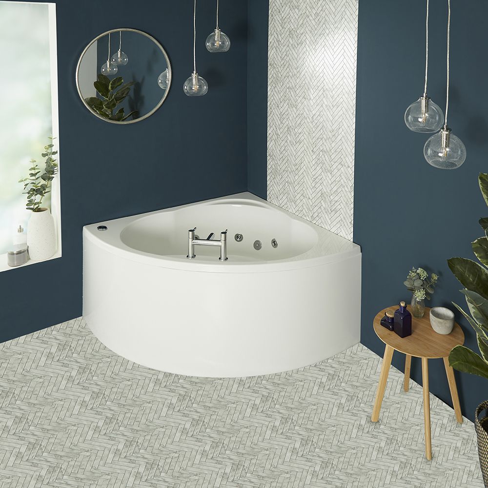 Whirlpool Baignoire Avignon Basic Avec LED Raccords Verre Individuel