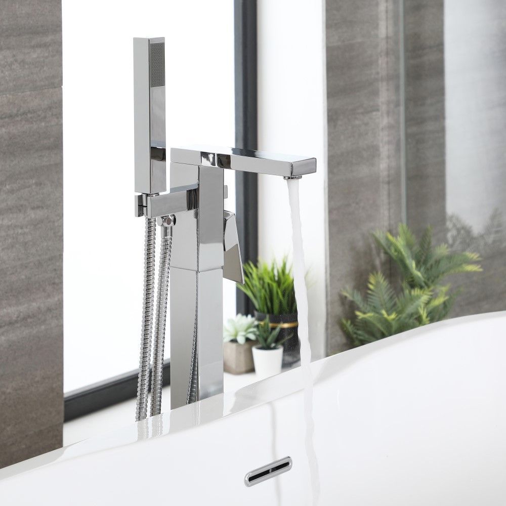 Mitigeur baignoire douche îlot cubique avec douchette Choix de finitions — free download