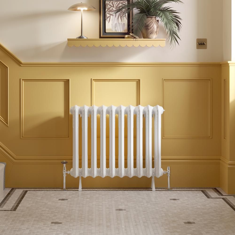 Hudson Reed Radiator Hudson Reed Bloomsbury - Radiateur style fonte fleuri horizontal rétro ...
