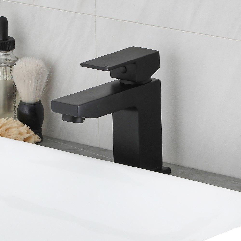 Aurora Robinet Mitigeur lavabo noir design moderne