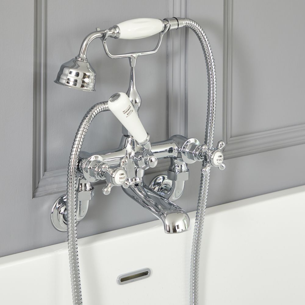 Mélangeur de bain-douche mural NIAGARA+N avec inverseur automatique et  aérateur, sans raccord ni flexible ni douchette, chromé réf. A5A0269C00 ROCA