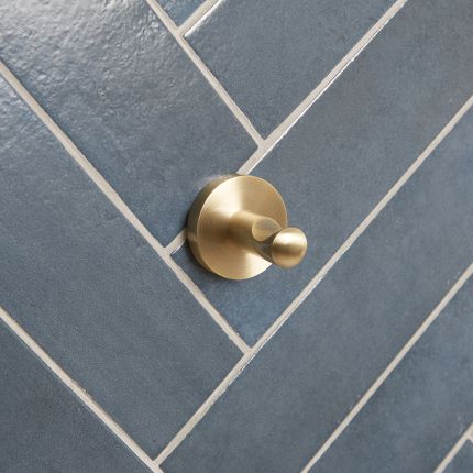 Patère porte-peignoir moderne - Laiton ancien - Alama