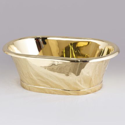 Vasque en cuivre rétro - 53 cm x 34,5 cm x 18 cm - Laiton