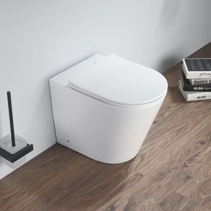 Cuvette WC à poser - Avec abattant à fermeture douce - Colby