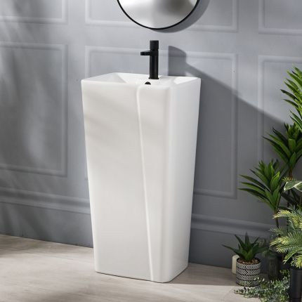 Lavabo totem - 44,5 cm  x 36 cm (1 trou) - Halwell