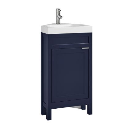Meuble lave-mains d'angle - Avec lavabo – 45 cm – Choix de finitions et de poignées – Warwick