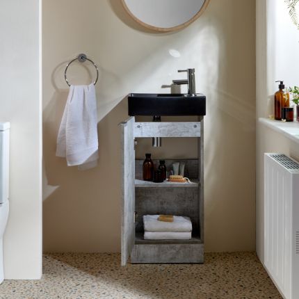 Meuble lave-mains – 40 cm – Avec lavabo – Choix de finitions, de lavabos et de poignées – Cluo