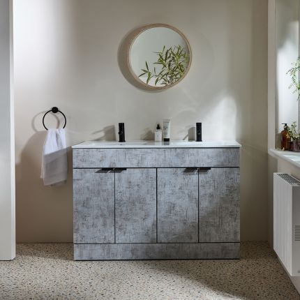 Meuble de salle de bain – Choix de tailles, finitions et poignées – Cluo