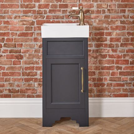 Meuble lave mains rétro – 40 cm – Avec lavabo - Choix de finitions, de lavabos et de poignées - Thornton