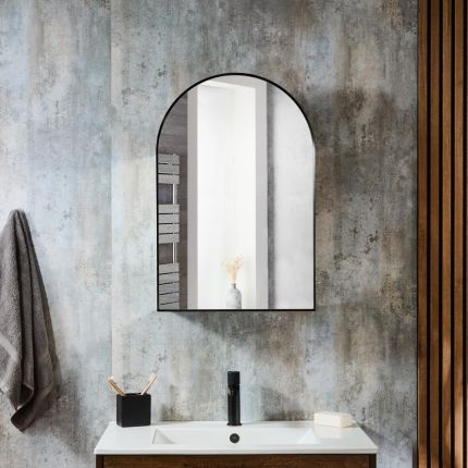 Armoire de salle de bain avec miroir - Arqué - 75 cm x 50 cm - Ava