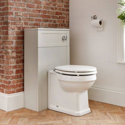 Meuble WC rétro – Gris fumé – 50 cm – Thornton