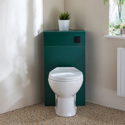 Meuble WC d’angle avec cuvette à poser Select – Choix de finitions – Cluo