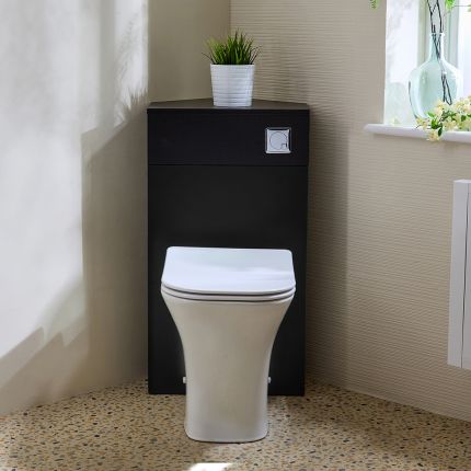 Meuble WC d’angle – Avec cuvette à poser Avenham – Choix de finitions – Cluo