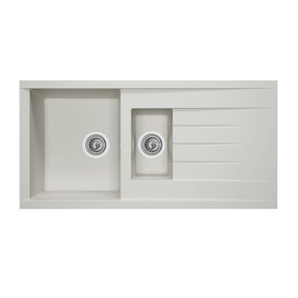 Rocklite Bredon - Évier de Cuisine à 1,5 Bac en Composite avec Égouttoir Réversible - Choix de Finitions