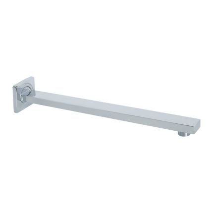 Bras de douche rectangulaire mural - Chromé - Kubix