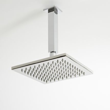 Bras de douche plafonnier carré – Chromé - Kubix