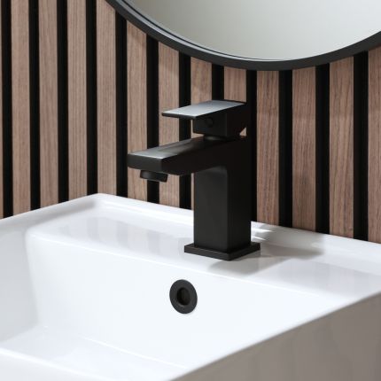 Mitigeur lavabo monotrou moderne – Design cubique – Choix de finitions