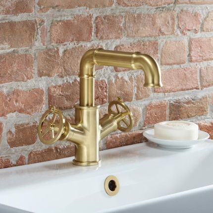 Mélangeur lavabo monotrou – Design industriel (Steampunk) – Choix de finitions – Zandra