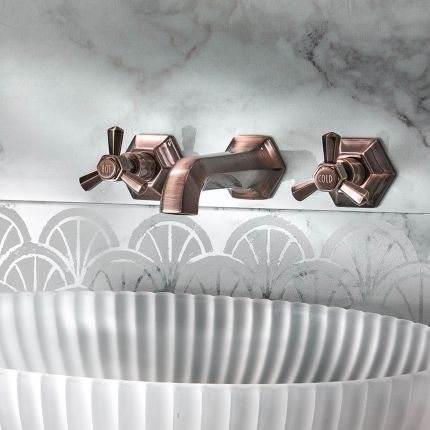 Mélangeur lavabo mural - 3 trous – Choix de finitions – Earlham