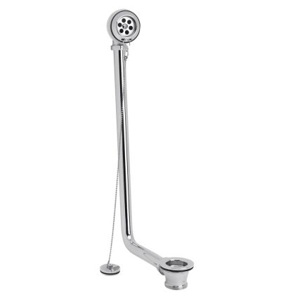 Vidage et trop-plein exposé pour baignoire Îlot - Chromé - Elizabeth