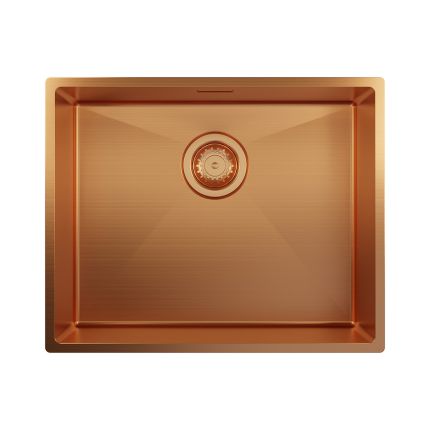 Harlyn Carbis - Évier de Cuisine à Cuve Unique en Acier Inoxydable - 50 cm - Choix de Finitions