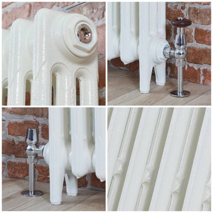 Radiateur fonte – 3 rangs – H 76 cm – Blanc porcelaine – Choix de tailles - Mercury