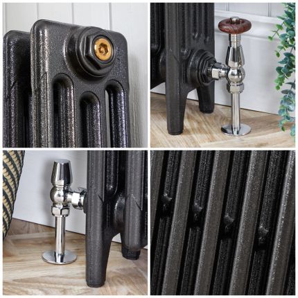 Radiateur fonte – 4 rangs – H 56 cm – Graphite antique – Choix de tailles - Mercury