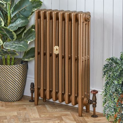 Radiateur fonte – 4 rangs – H 96 cm – Or brûlé – Choix de tailles - Mercury
