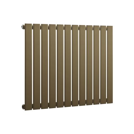Radiateur design horizontal à panneaux plats – 63,5 cm – Choix de largeurs et de couleurs métalliques – Delta