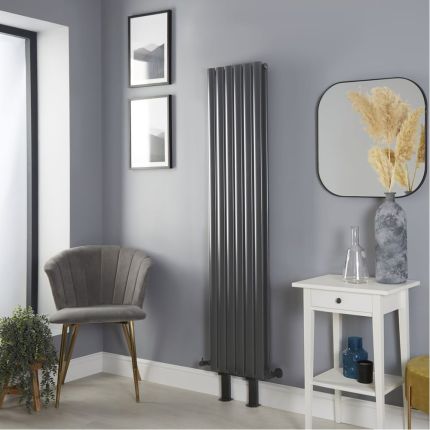 Radiateur vertical design – Anthracite – Avec pieds – Tailles multiples - Vitality