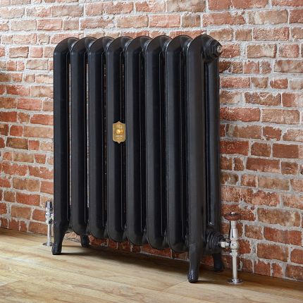 Radiateur fonte à colonnes ovales – 76 cm – Noir – Tailles multiples - Erté