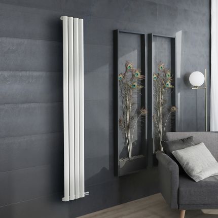Radiateur design vertical électrique à énergie sèche – Choix de tailles, de finitions et de thermostats - Vitality Ardus - ECOSO par Hudson Reed