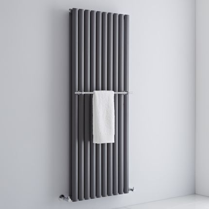 Barre s&egrave;che-serviettes pour radiateurs design verticaux Vitality &ndash; Choix de largeurs