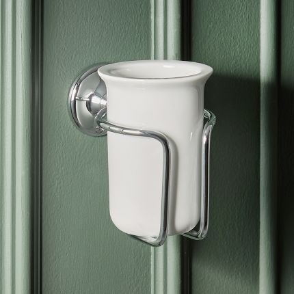 Porte gobelet avec gobelet en céramique rétro – Choix de finitions – Elizabeth