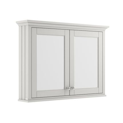 Armoire à miroir rétro – Gris clair (Timeless Sand) – 105 cm x 75 cm - Old London