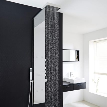 Colonne de douche thermostatique exposée moderne – Tahuata