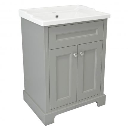 Meuble lavabo avec plan vasque – 60 cm – Choix de finition et du nombre de trous pour la robinetterie – RAK Washington x Hudson Reed