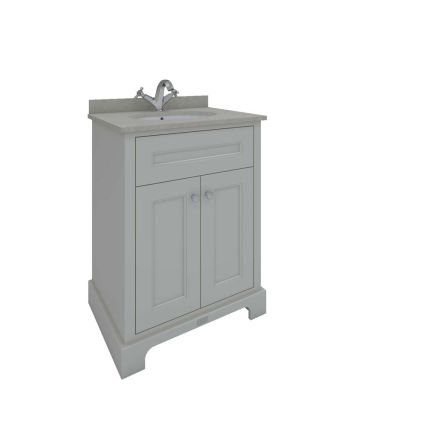 Meuble lavabo avec vasque – Plan gris – 60 cm – Choix de finition et du nombre de trous pour la robinetterie – RAK Washington x Hudson Reed