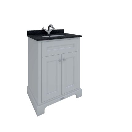 Meuble lavabo avec vasque – Plan noir – 60 cm – Choix de finition et du nombre de trous pour la robinetterie – RAK Washington x Hudson Reed