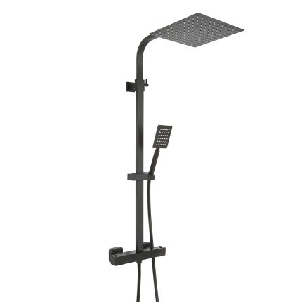 Colonne de douche thermostatique – Avec pommeau de douche carré et douchette – Choix de finitions – Arvel