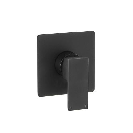 Mitigeur de douche mécanique carré – Noir – Une fonction - Preto