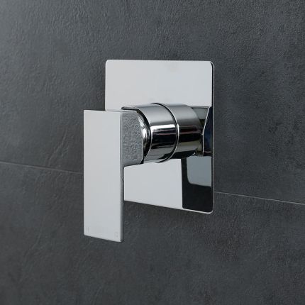 Mitigeur de douche mécanique carré – 1 fonction – Chromé - Kubix