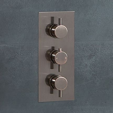 Mitigeur de douche thermostatique avec inverseur – 3 fonctions – Bronze brossé - Amara