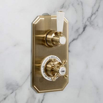 Mitigeur de douche thermostatique rétro encastré à une fonction – Choix de finitions – Elizabeth