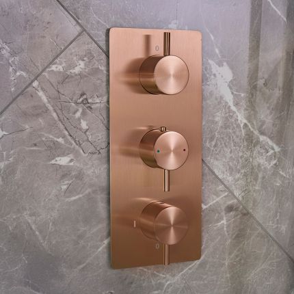 Mitigeur douche thermostatique encastrable avec inverseur - 3 fonctions - Choix de finitions - Otto